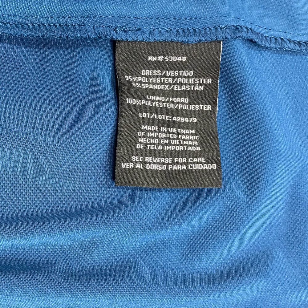 NWT Morgan & Co. Sequin A-Line Gown in Peacock Blue - Picture 14 of 15